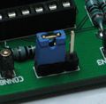 In this position, the microcontroller will start the bootloader after a power-cycle.
