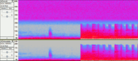 8 Bits bei 96 kHz mit Rauschformung (und 16bits/48kHz darunter zum Vergleich)