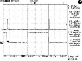 Kannal 1: SendCmd, Kannal 2: rcvr_datablock part 2 (read)